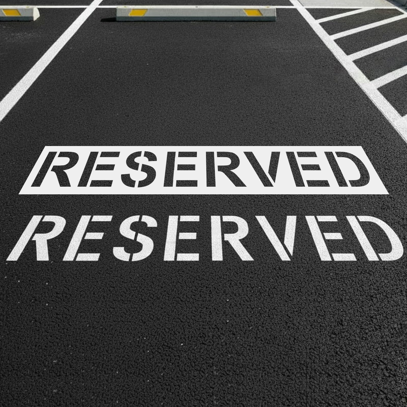 ZYIDBNG reserved parking stencil 12-inch letters for clear, compliant markings.