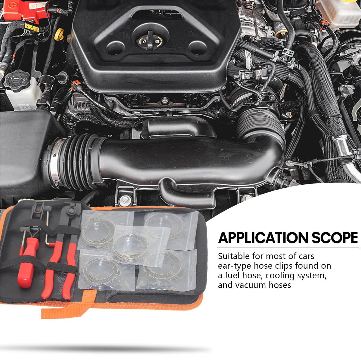 ZYLJHZ clip tool set in use on a vehicle CV boot.