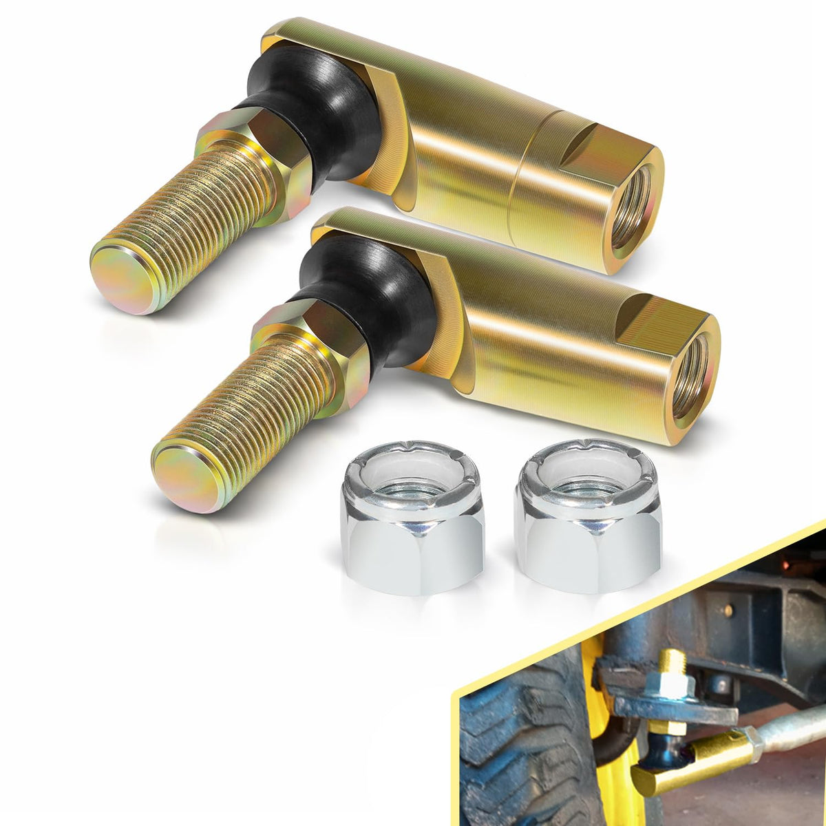 Zymurgoes Switch Steering Tie Rod End left assembly showing rugged steel construction for heavy-duty use