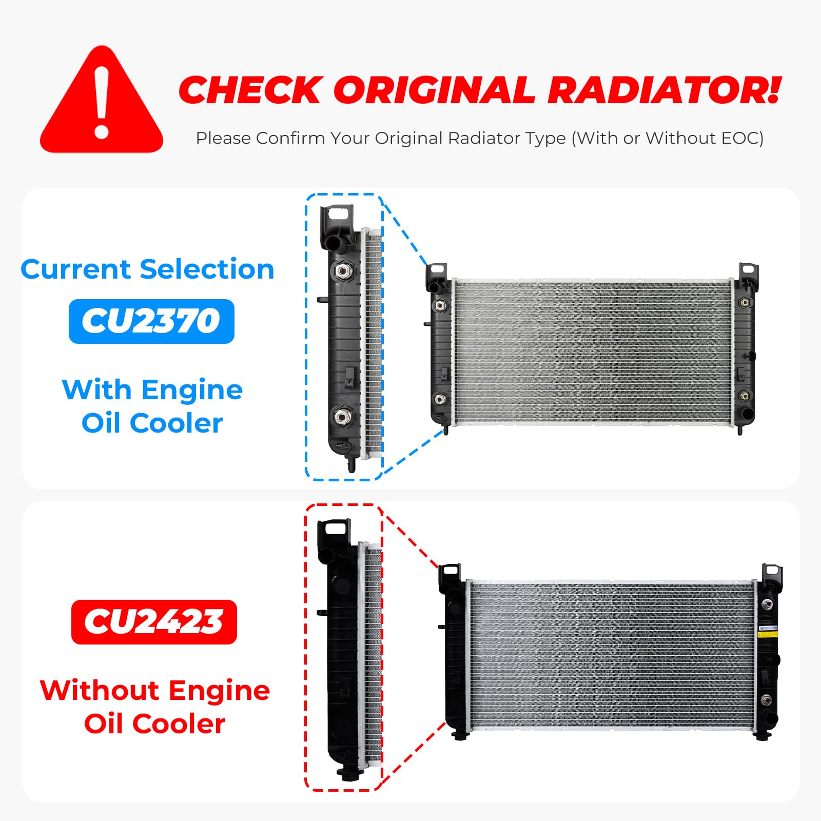 Zynrako CU2370 34'' radiator side view highlighting multi-fit compatibility