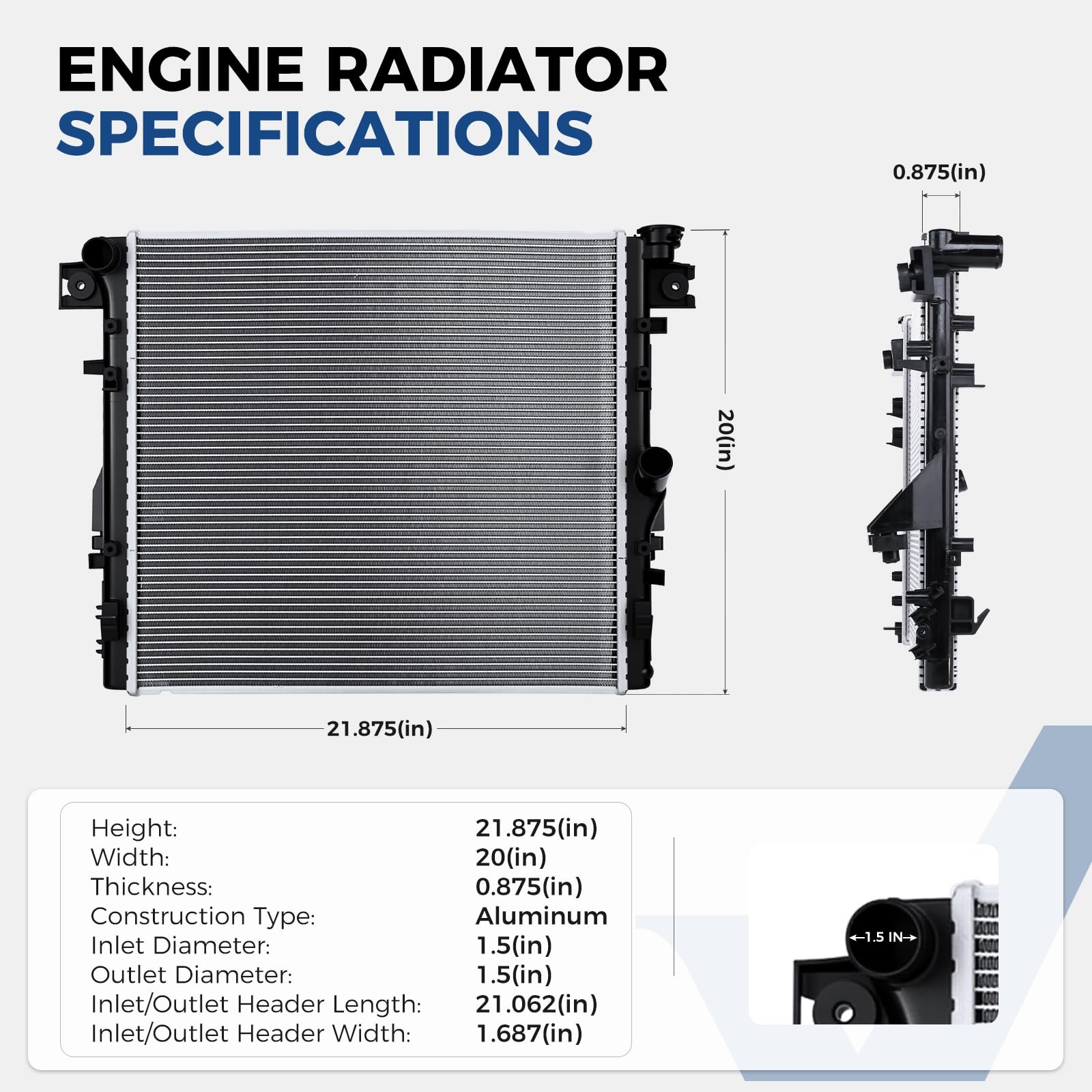 Zynrako radiator uses B-Type tubes with central reinforcement for durability.