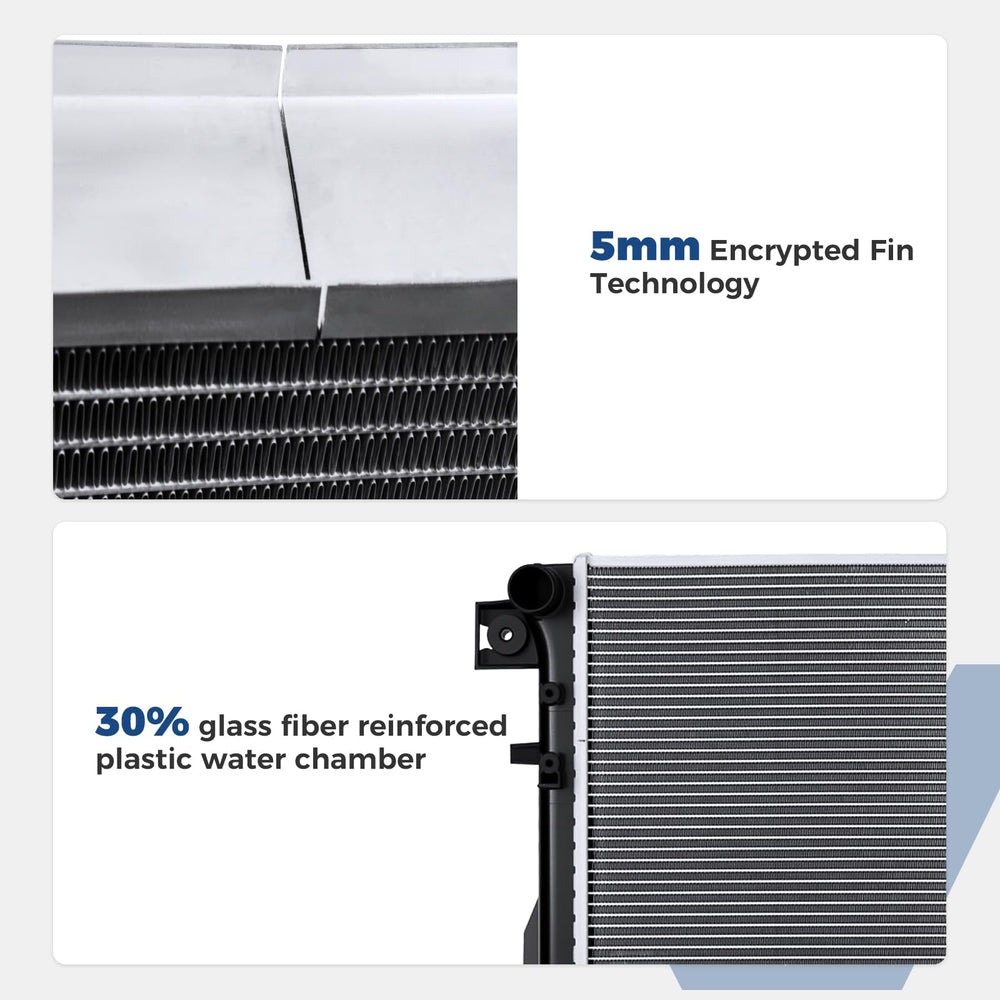 Zynrako radiator folded fin edges boost heat dissipation and stability.