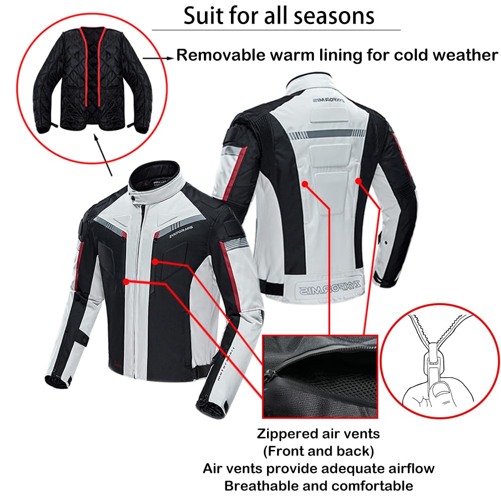 Front-pocket layout and waterproof zippers on Zyxformis jacket