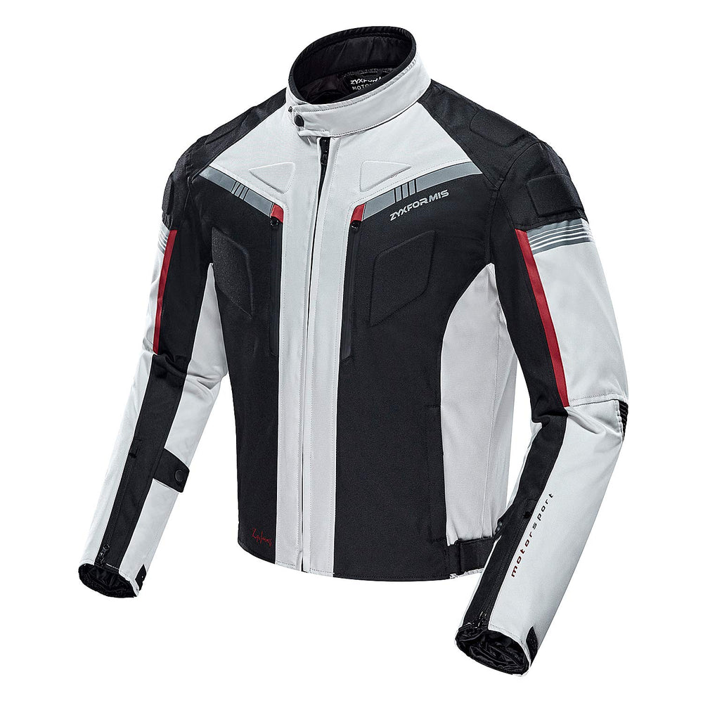 Zyxformis jacket with removable armor protectors for added safety