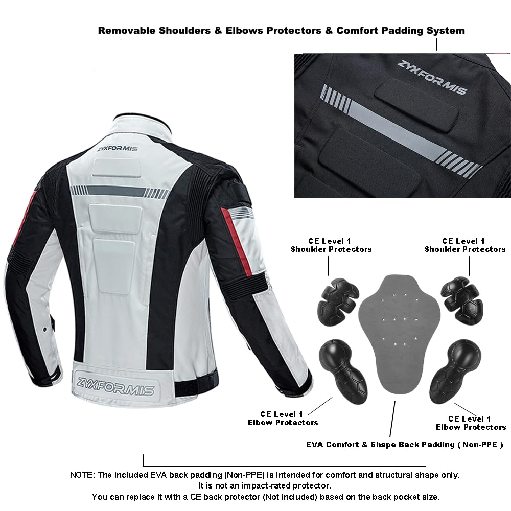 Inside view with removable warmth liner of Zyxformis jacket for all-season use