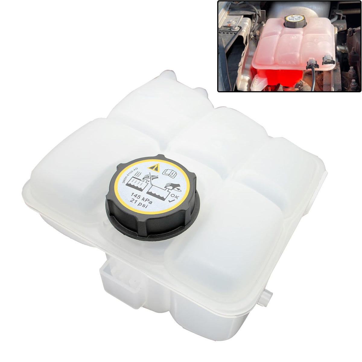 ZZCSZ 603382 front-engine coolant reservoir tank for direct replacement and reliable cooling.