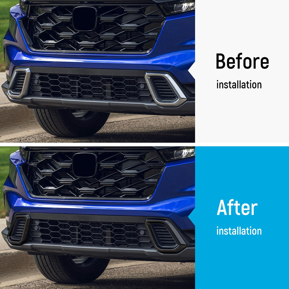 ZZEQYG ABS material front bumper trim is lightweight and wear resistant.
