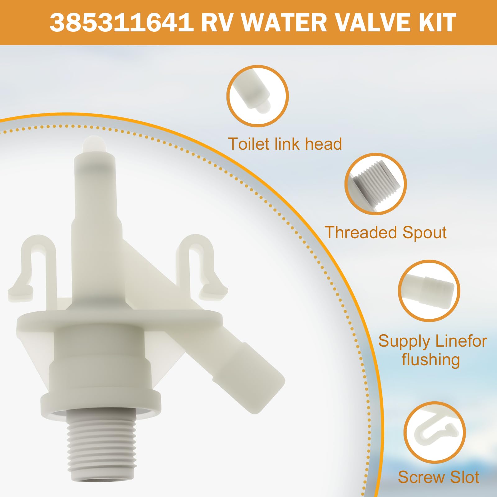 Zzyyldu ultrasonic seal valve kit highlighting quick install and durable sealing for RV use